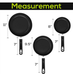 Utopia Kitchen Nonstick Frying Pan Set - 3 Piece Induction Bottom - 8 Inches, 9.5 Inches and 11 Inches Utopia
