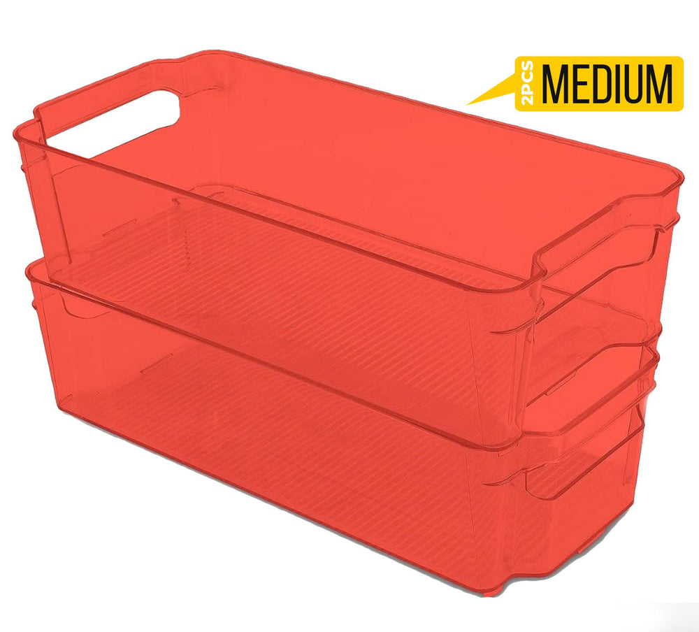 Fridge Organizer 2 Refrigerator Organizer Bins Storage Bins for Freezers Countertops and Cabinets Pantry Organization Fast Forward