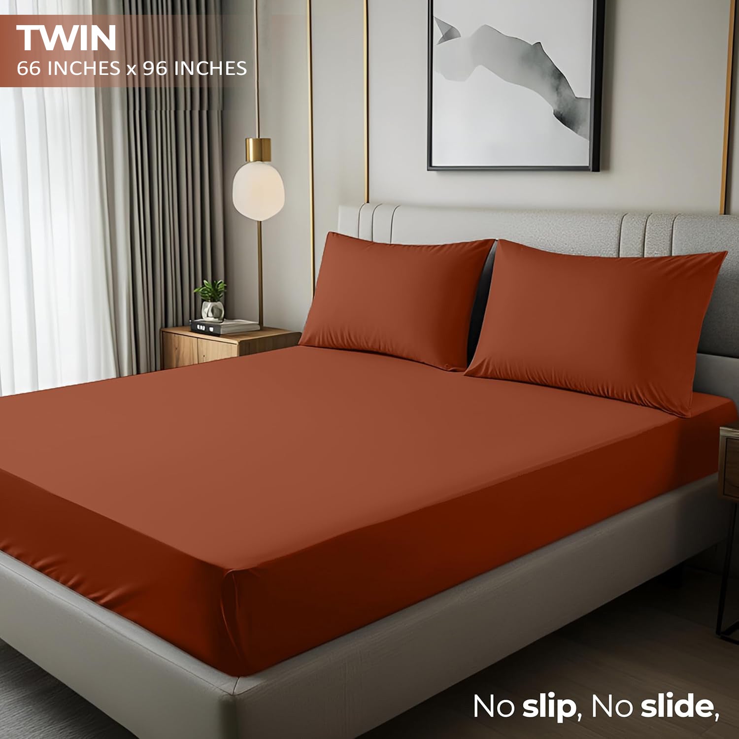 3 Piece Bed Sheets, Soft and Breathable Microfiber, Includes 1 Flat Sheet and 2 Pillowcases