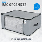 Organizer Bag Two-Way Zippers Cloth Storage Bag Water-resistant Wardrobe Space Saver HIgh Quality Non-Woven Fabric Fast Forward