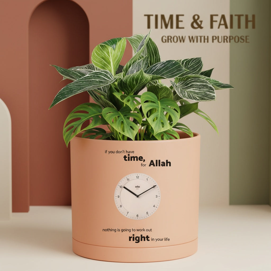 Modern Art Planter Pots with Drainage & Saucer 6-Inch – Custom Trendy Designs