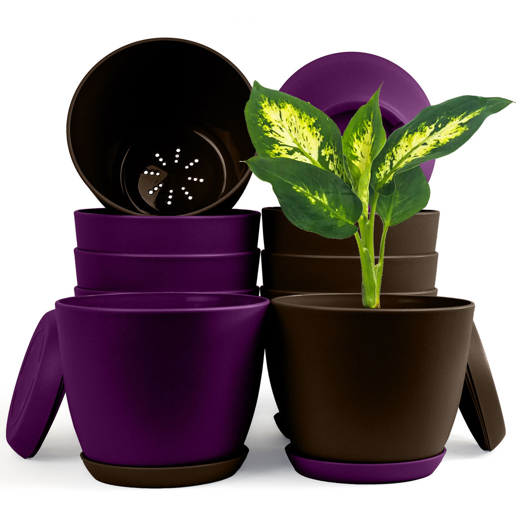 Elevate Your Space with Extra Large Plant Pots: Two Vibrant Colors, Drainage, Perfect for Indoor Planters - Explore Multi-Packs for Plastic Planters
