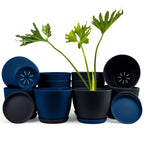 Extra Large Plant Pots with Drainage: Two Vibrant Colors, Ideal for Indoor Planters - Explore Multi-Packs for Plastic Planters