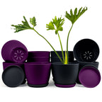 Extra Large Plant Pots with Drainage: Two Vibrant Colors, Ideal for Indoor Planters - Explore Multi-Packs for Plastic Planters