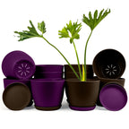 Elevate Your Space with Extra Large Plant Pots: Two Vibrant Colors, Drainage, Perfect for Indoor Planters - Explore Multi-Packs for Plastic Planters