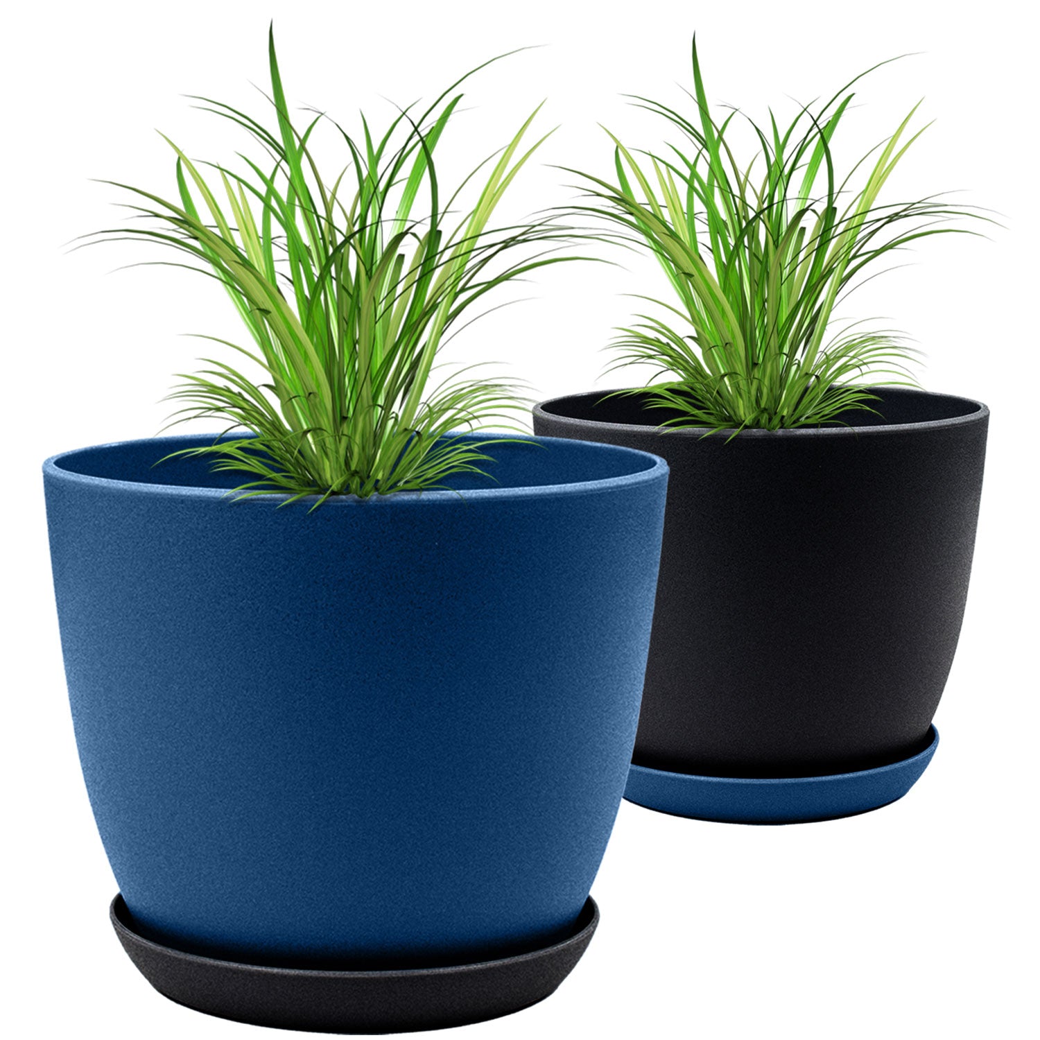 Extra Large Plant Pots with Drainage: Two Vibrant Colors, Ideal for Indoor Planters - Explore Multi-Packs for Plastic Planters