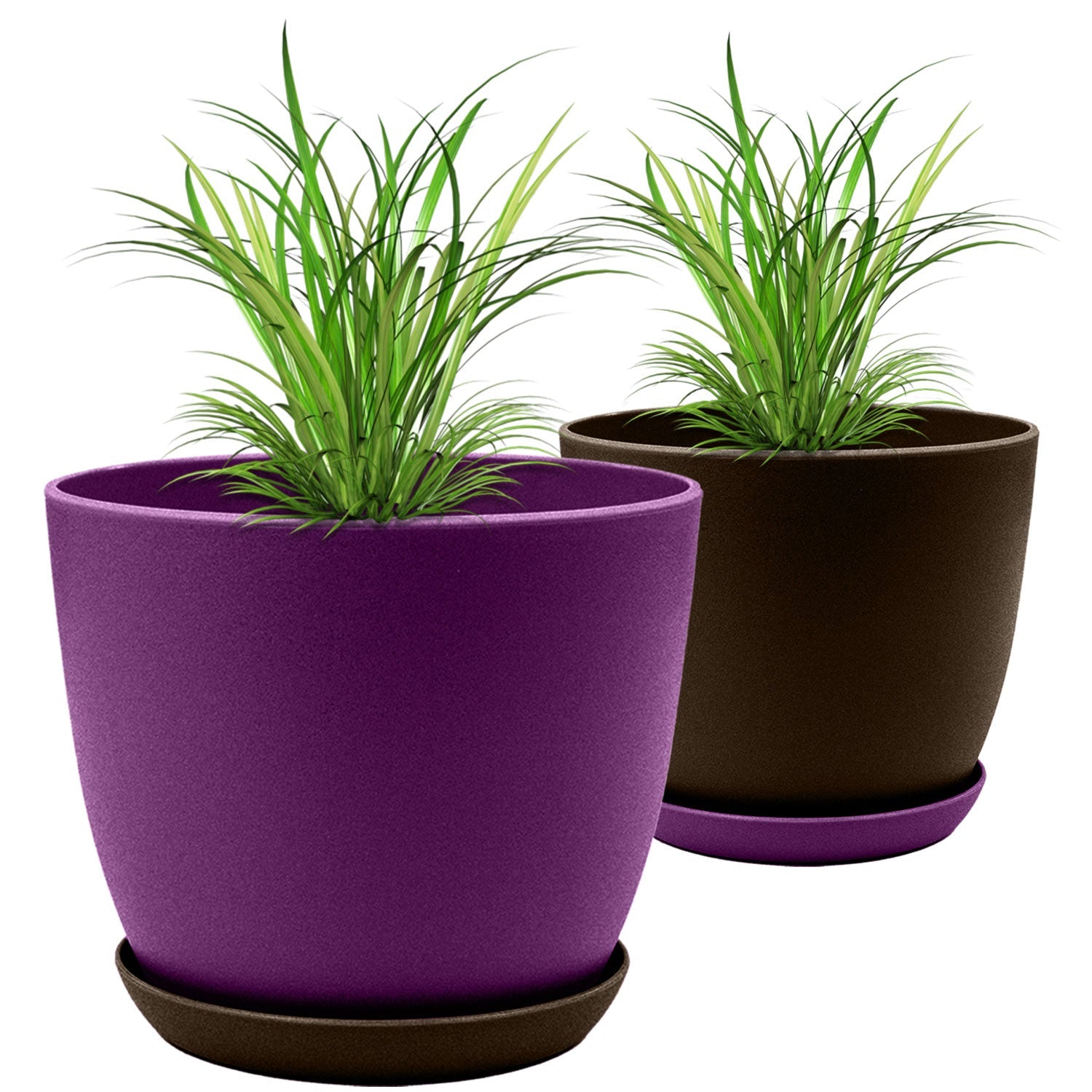Elevate Your Space with Extra Large Plant Pots: Two Vibrant Colors, Drainage, Perfect for Indoor Planters - Explore Multi-Packs for Plastic Planters