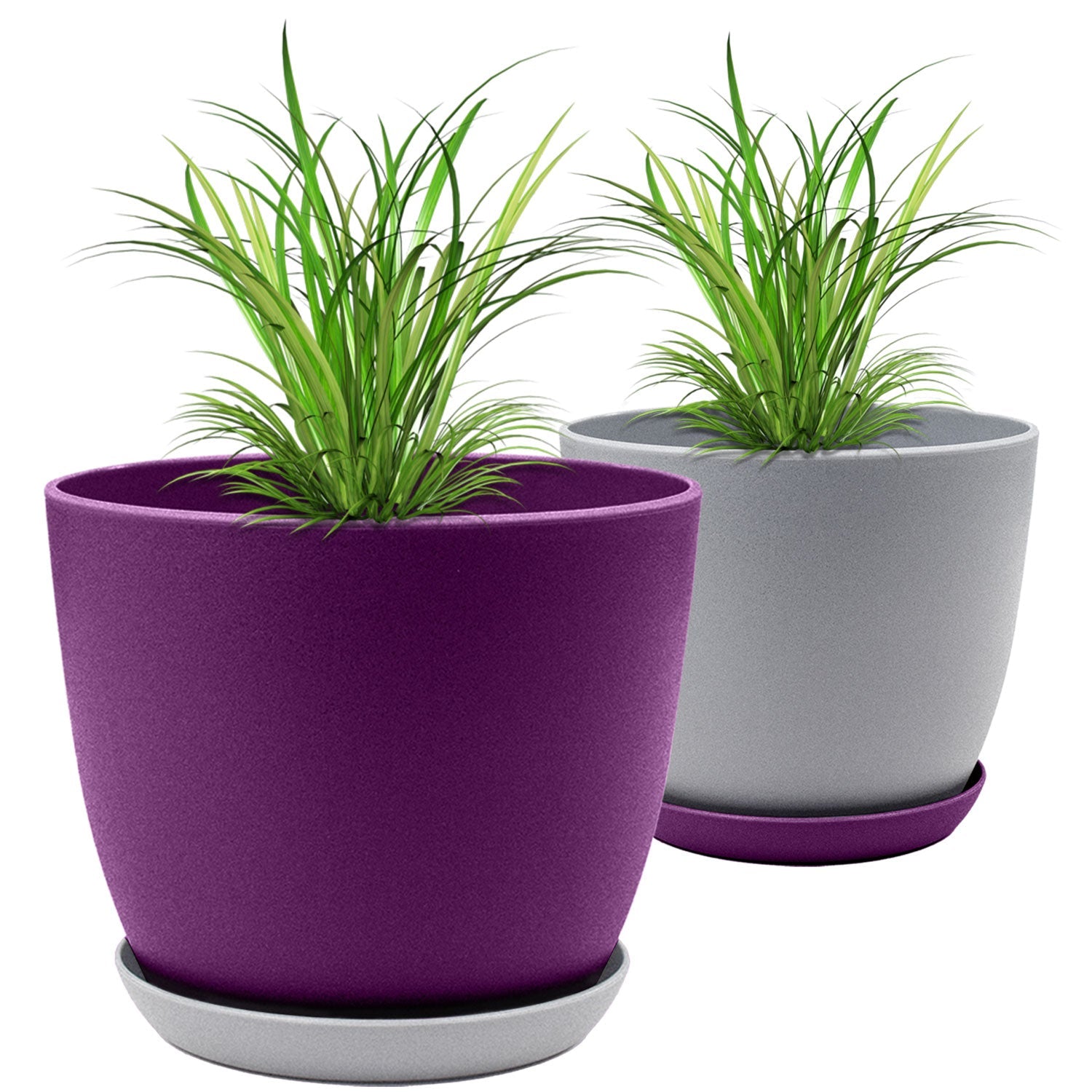 Revitalize Your Space with Fast Forward Extra Large Plant Pots: Two Vibrant Colors, Drainage, Ideal for Indoor Planters - Explore Multi-Packs for Plastic Planters