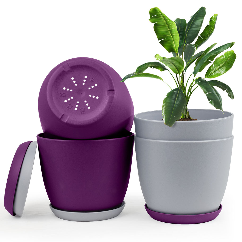 Revitalize Your Space with Fast Forward Extra Large Plant Pots: Two Vibrant Colors, Drainage, Ideal for Indoor Planters - Explore Multi-Packs for Plastic Planters