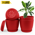Extra Large Plant Pots for Indoor/Outdoor Use with Drainage. Available in Multi-Packs and Six Vibrant Colors