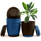 Elevate Your Space with Extra Large Plant Pots: Two Vibrant Colors, Drainage, Perfect for Indoor Planters - Explore Multi-Packs for Plastic Planters