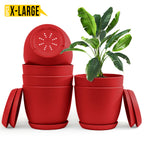 Extra Large Plant Pots for Indoor/Outdoor Use with Drainage. Available in Multi-Packs and Six Vibrant Colors