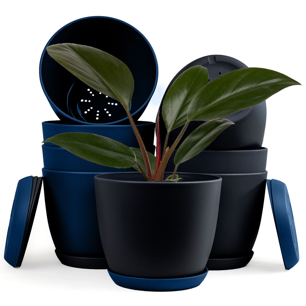 Extra Large Plant Pots with Drainage: Two Vibrant Colors, Ideal for Indoor Planters - Explore Multi-Packs for Plastic Planters