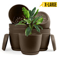 Enhance Your Space with Fast Forward Extra Large Plant Pots – Perfect Home Decor for Indoor and Outdoor Planters with Drainage - Explore Multi-Packs of Plastic Planters for Cactus and Succulents in Six Vibrant Colors Fast Forward