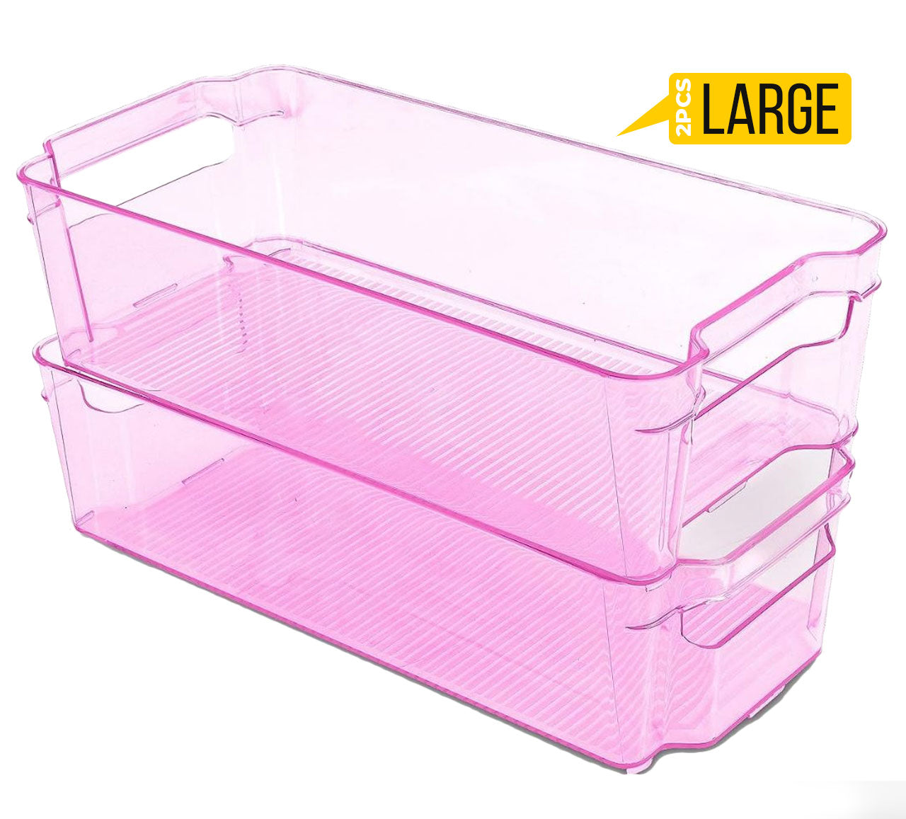 Fridge Organizer 2 Refrigerator Organizer Bins Storage Bins for Freezers Countertops and Cabinets Pantry Organization Fast Forward