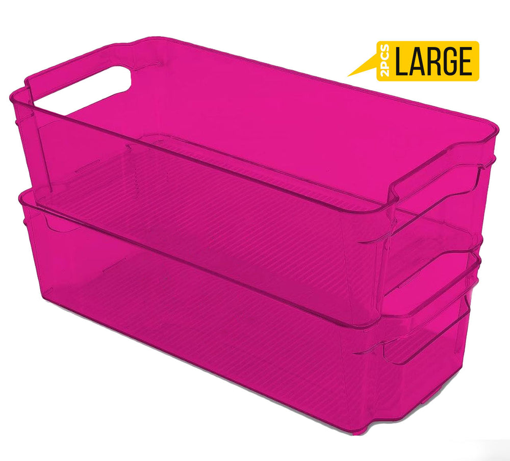 Fridge Organizer 2 Refrigerator Organizer Bins Storage Bins for Freezers Countertops and Cabinets Pantry Organization Fast Forward