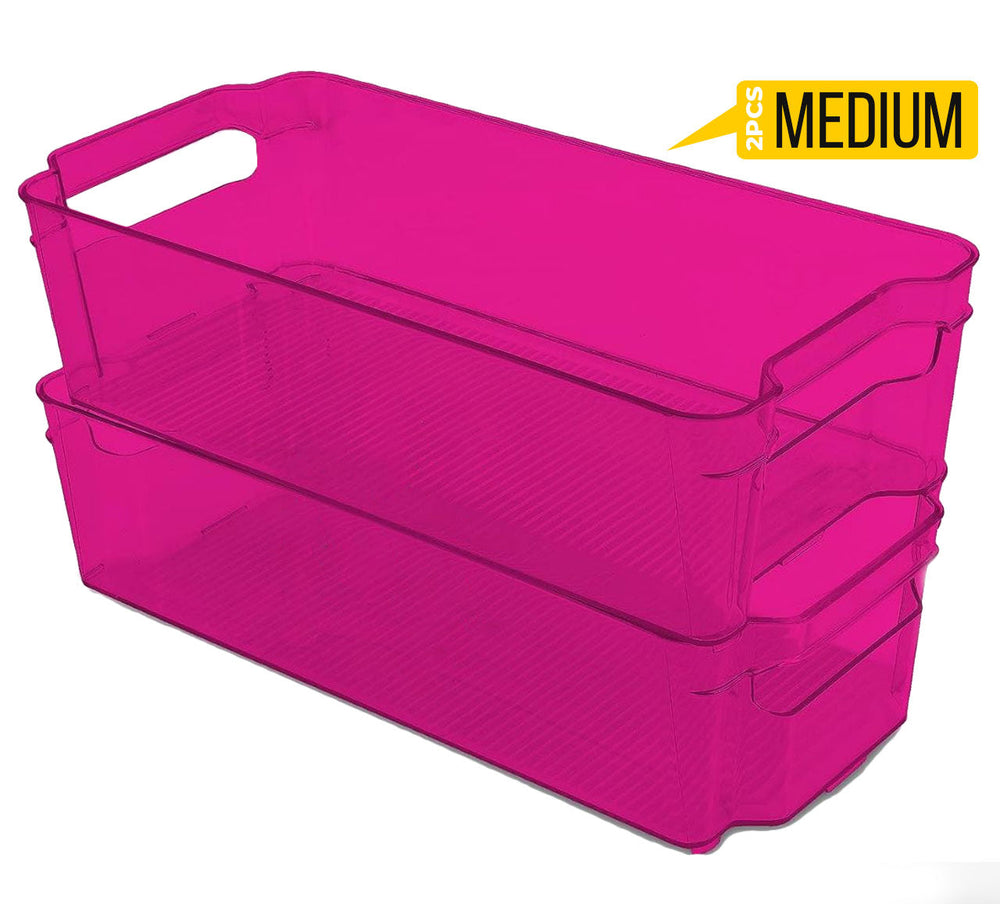 Fridge Organizer 2 Refrigerator Organizer Bins Storage Bins for Freezers Countertops and Cabinets Pantry Organization Fast Forward