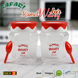 Safari Premium Kamel Wavey Clear Plastic Spice Jars 2-Pack - 700gm Containers