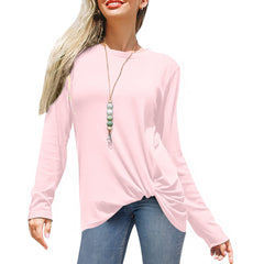 Womens Long Sleeve Tops, Casual Crewneck, Pullover Tunic Blouse, Loose Fitting T Shirts Fast Forward