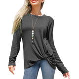 Womens Long Sleeve Tops, Casual Crewneck, Pullover Tunic Blouse, Loose Fitting T Shirts Fast Forward
