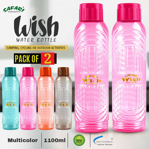 Safari Bottles - Safari Wish Bottle: A Trendy and Durable 1100ml Water Bottle (Pack of 2)