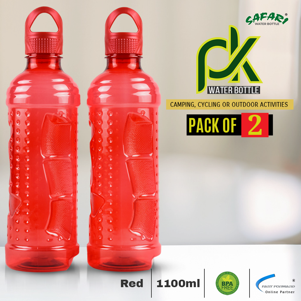 Safari PK Water Bottle Stylish and Practical Hydration - 1100ml (Value Pack of 2)