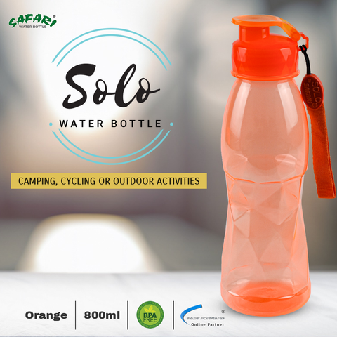 Safari Solo Water Bottle Impressive Bottom Rock Design, 800ml