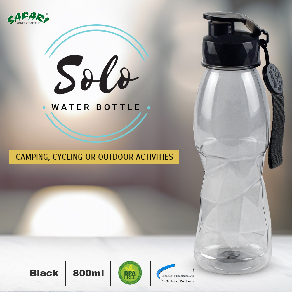 Safari Solo Water Bottle Impressive Bottom Rock Design, 800ml
