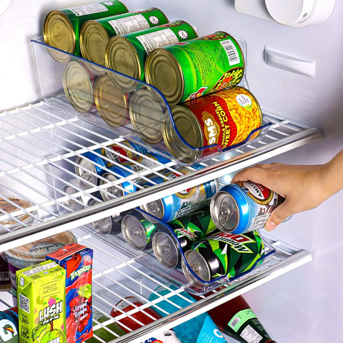 Soda Can Dispenser For Refrigerator Clear Can Organizer