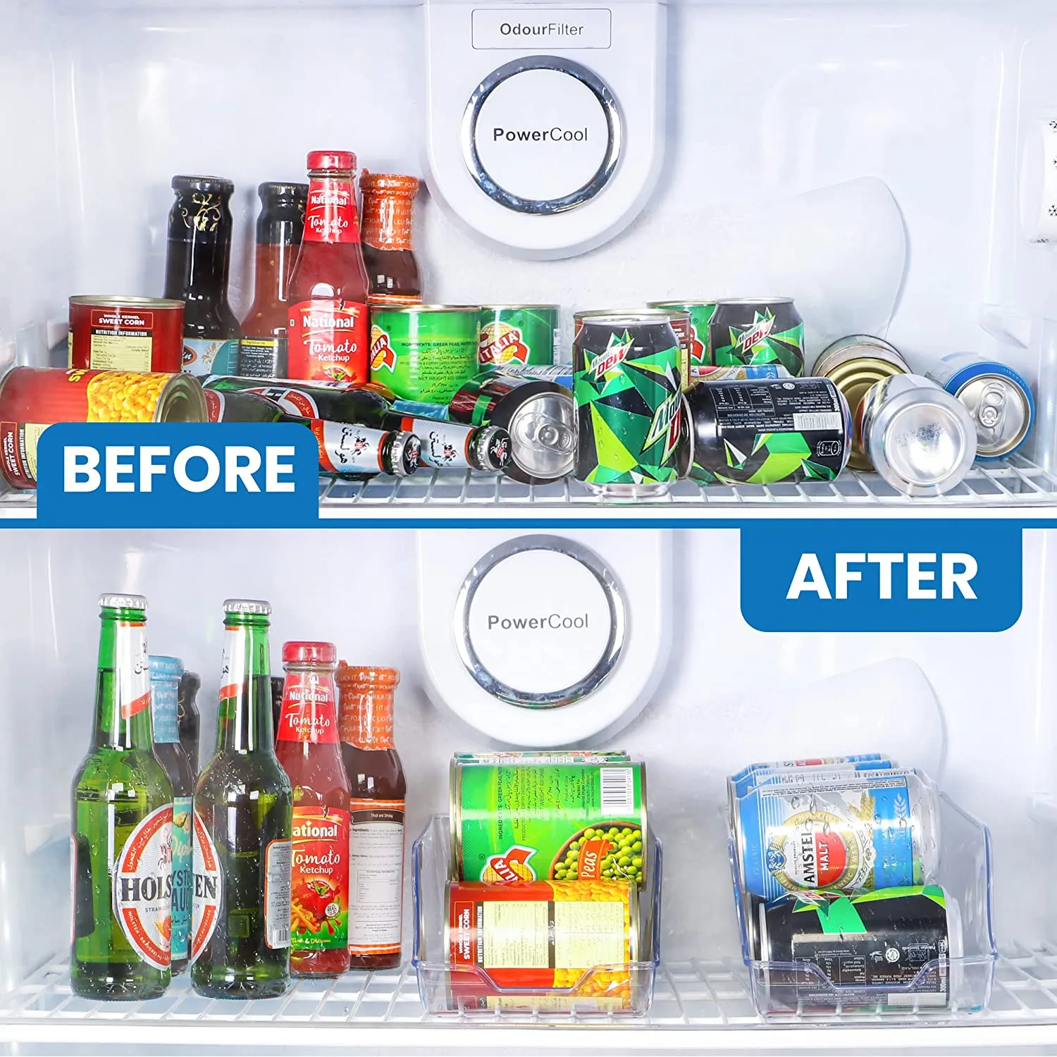 Soda Can Dispenser For Refrigerator Clear Can Organizer
