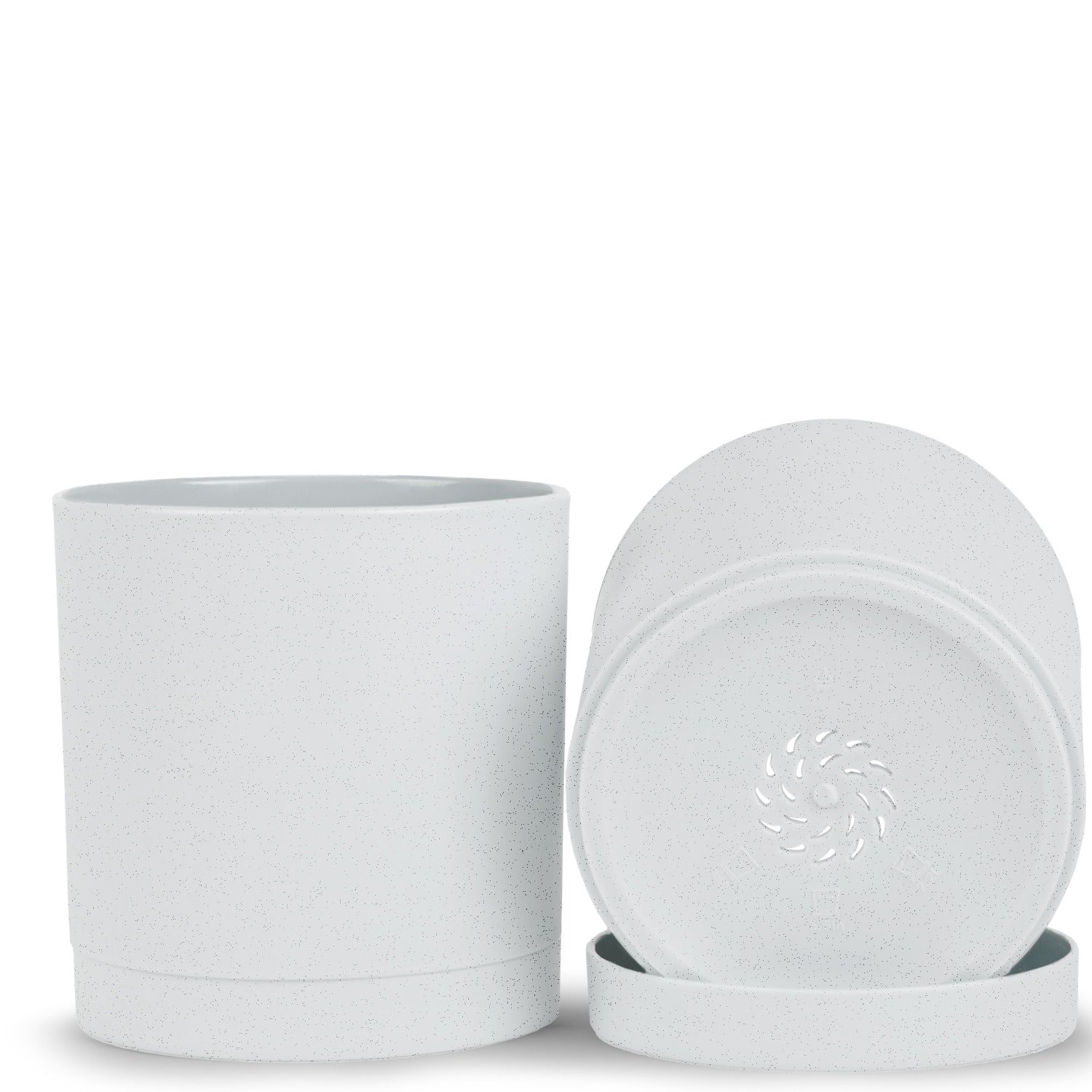 6-Inch Plastic Planter Pots – Cylindrical Stylish, Durable & Plant-Friendly with Drainage & Seamless Saucers