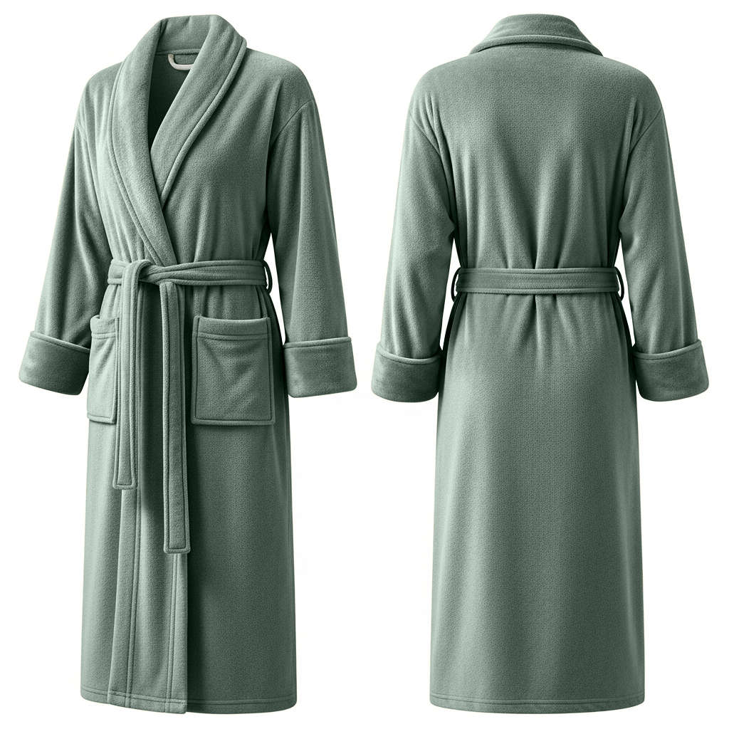 Premium Women's Plush Long Bathrobe - Soft Warm Fleece Robe with Shawl Collar for Spa & Home