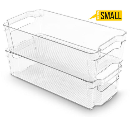 Fridge Organizer 2 Refrigerator Organizer Bins Storage Bins for Freezers Countertops and Cabinets Pantry Organization Fast Forward