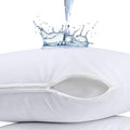 Waterproof Pillow Protector Zippered Pillow Encasement Jersey Pack of 2 Fast Forward