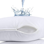 Waterproof Pillow Protector Zippered Pillow Encasement Jersey Pack of 2 Fast Forward