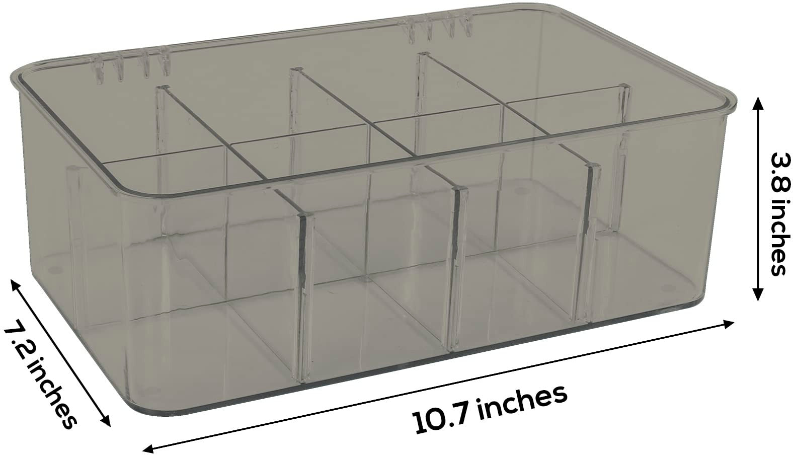 Tea Bag Organizer Stackable with Clear Top Lid Kitchen Cabinets Pantry