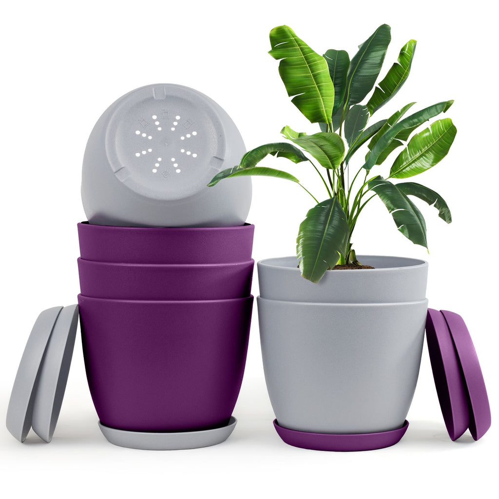 Revitalize Your Space with Fast Forward Extra Large Plant Pots: Two Vibrant Colors, Drainage, Ideal for Indoor Planters - Explore Multi-Packs for Plastic Planters