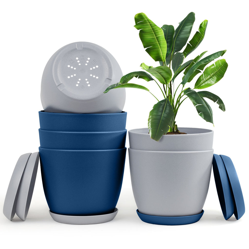 Revitalize Your Space with Fast Forward Extra Large Plant Pots: Two Vibrant Colors, Drainage, Ideal for Indoor Planters - Explore Multi-Packs for Plastic Planters