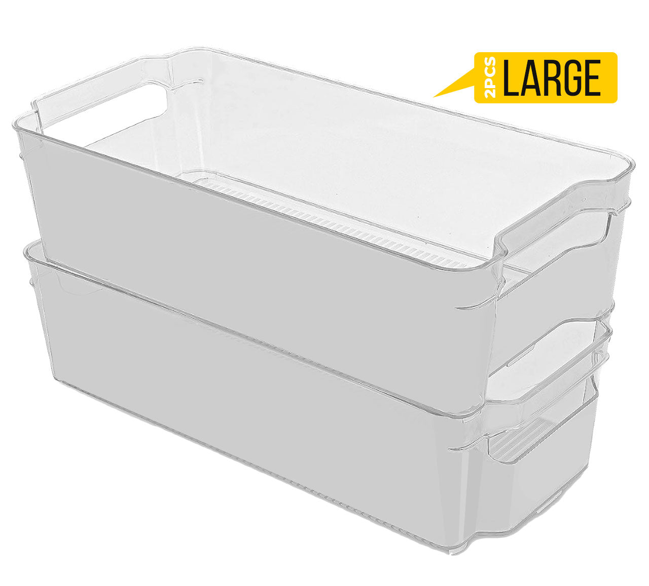 Fridge Organizer 2 Refrigerator Organizer Bins Storage Bins for Freezers Countertops and Cabinets Pantry Organization Fast Forward