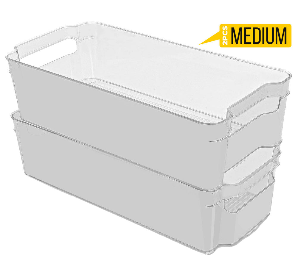 Fridge Organizer 2 Refrigerator Organizer Bins Storage Bins for Freezers Countertops and Cabinets Pantry Organization Fast Forward