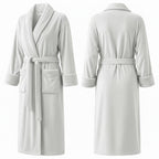 Premium Women's Plush Long Bathrobe - Soft Warm Fleece Robe with Shawl Collar for Spa & Home