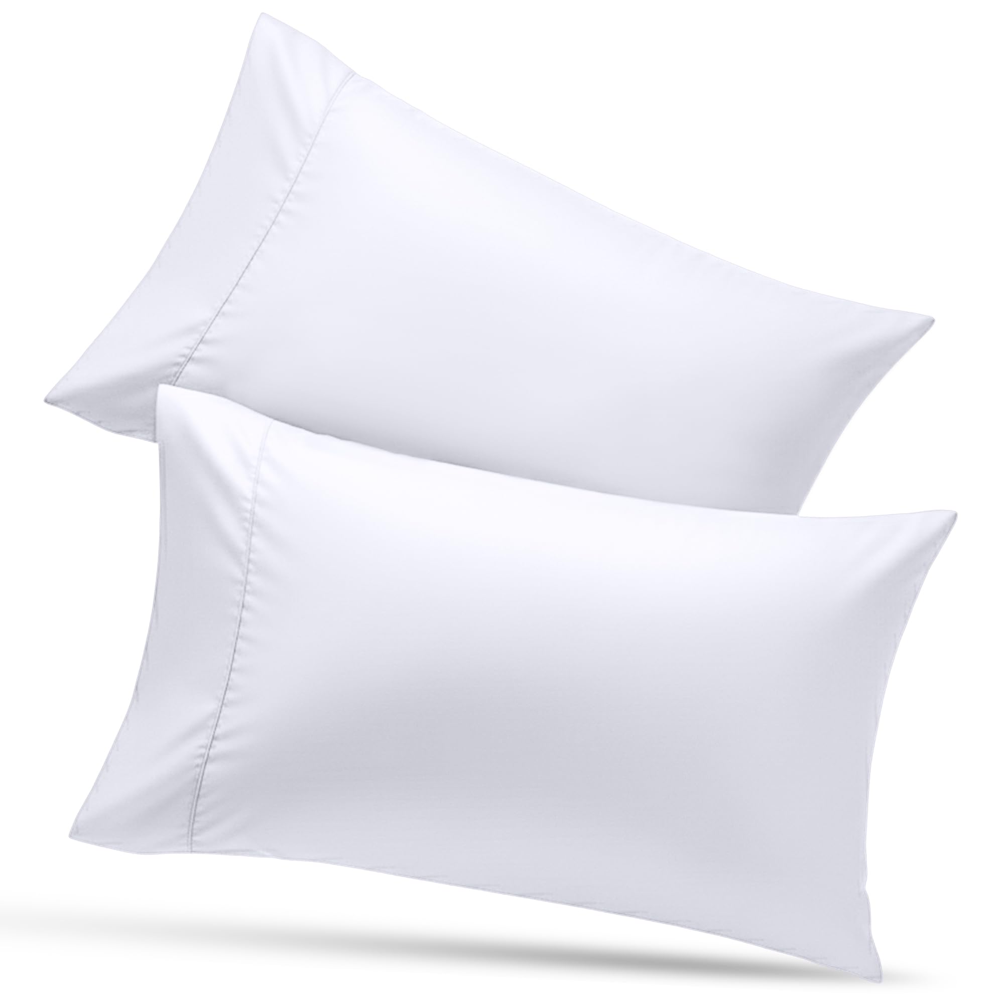 Pillowcases Pack of 2 – Ultra Soft Brushed Microfiber, Envelope Closure, Shrinkage & Fade Resistant, Queen (20x30 Inches) | King (20x40 Inches)