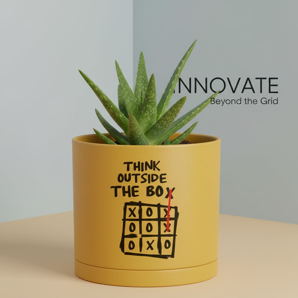 Modern Art Planter Pots with Drainage & Saucer 6-Inch – Custom Trendy Designs