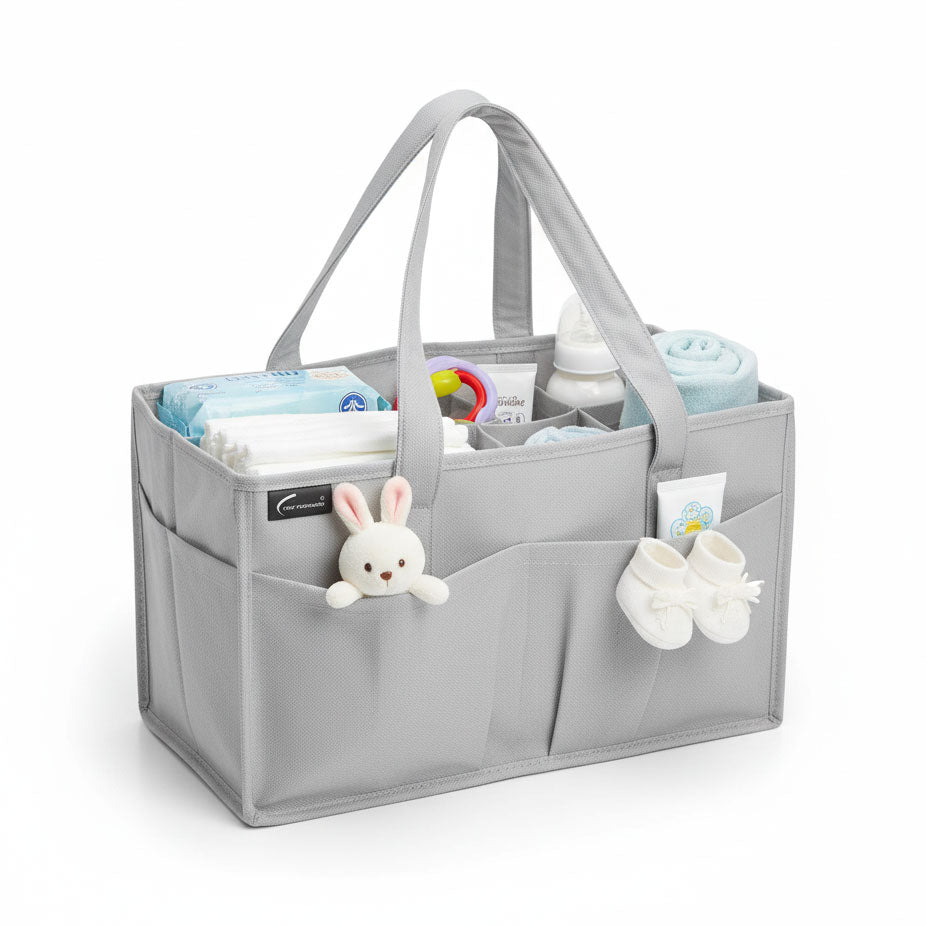 Diaper Caddy Organizer: Foldable Storage Bag with Multi Pockets and Flexible Compartments