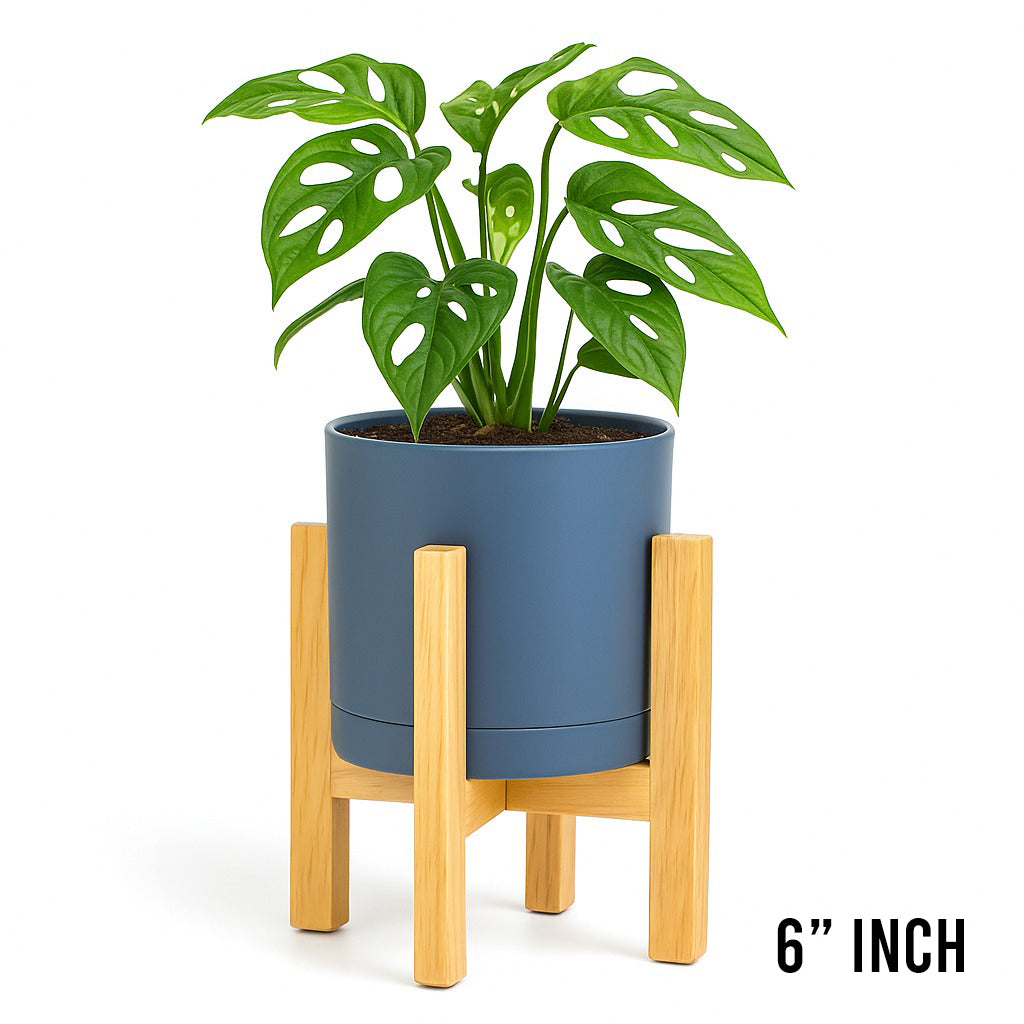 Natural Bamboo Wooden Stand - Elevate Your Greenery with Style  Indoor Plant Stand (Pots Not Included)