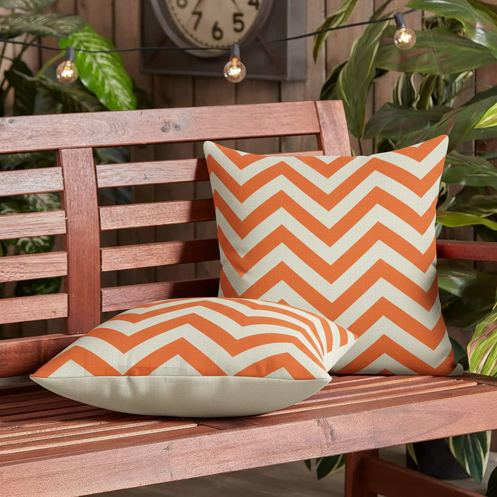 Pack of 2 Moroccan Style Couch Throw Pillow Covers 18x18 Inch – Soft Chenille Cushion Covers for Sofa & Living Room