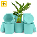 6-Inch Plastic Planter Pots – Cylindrical Stylish, Durable & Plant-Friendly with Drainage & Seamless Saucers