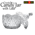 crystal glass jar with lid for candy and kitchen dry food storage - Small