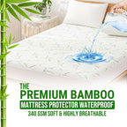 Premium Bamboo Mattress Protector Waterproof Breathable Ultra Soft & Washable Fast Forward