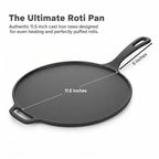 11.5-Inch Pre-Seasoned Cast Iron Tawa – Dosa Pan & Pizza Pan Fast Forward
